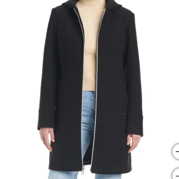 Vince Camuto Ladies' Hooded Full-Zip Jacket Black - Picture 2 of 5